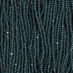 Czech Seed Beads, 13/0, Charlotte - Opaque Olive Green (strung)