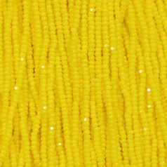 Czech Seed Beads, 13/0, Charlotte - Opaque Light Yellow (strung)
