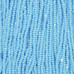 Czech Seed Beads, 13/0, Charlotte – Opaque LIght Turquoise Luster (strung)