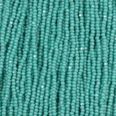Czech Seed Beads, 13/0, Charlotte – Opaque Luster Green Turquoise (strung)