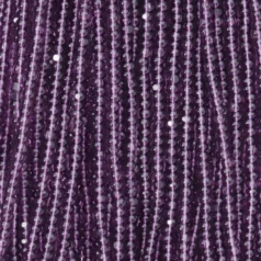 Czech Seed Beads, 11/0, Charlotte - Transparent Amethyst (strung)
