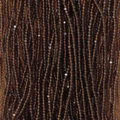 Czech Seed Beads, 13/0, Charlotte - Transparent Dark Topaz (strung)