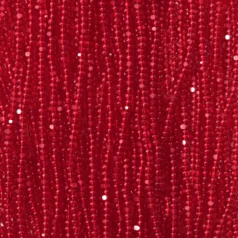 Czech Seed Beads, 13/0, Charlotte - Transparent Red