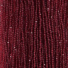Czech Seed Beads, 13/0, Charlotte - Transparent Garnet (strung)