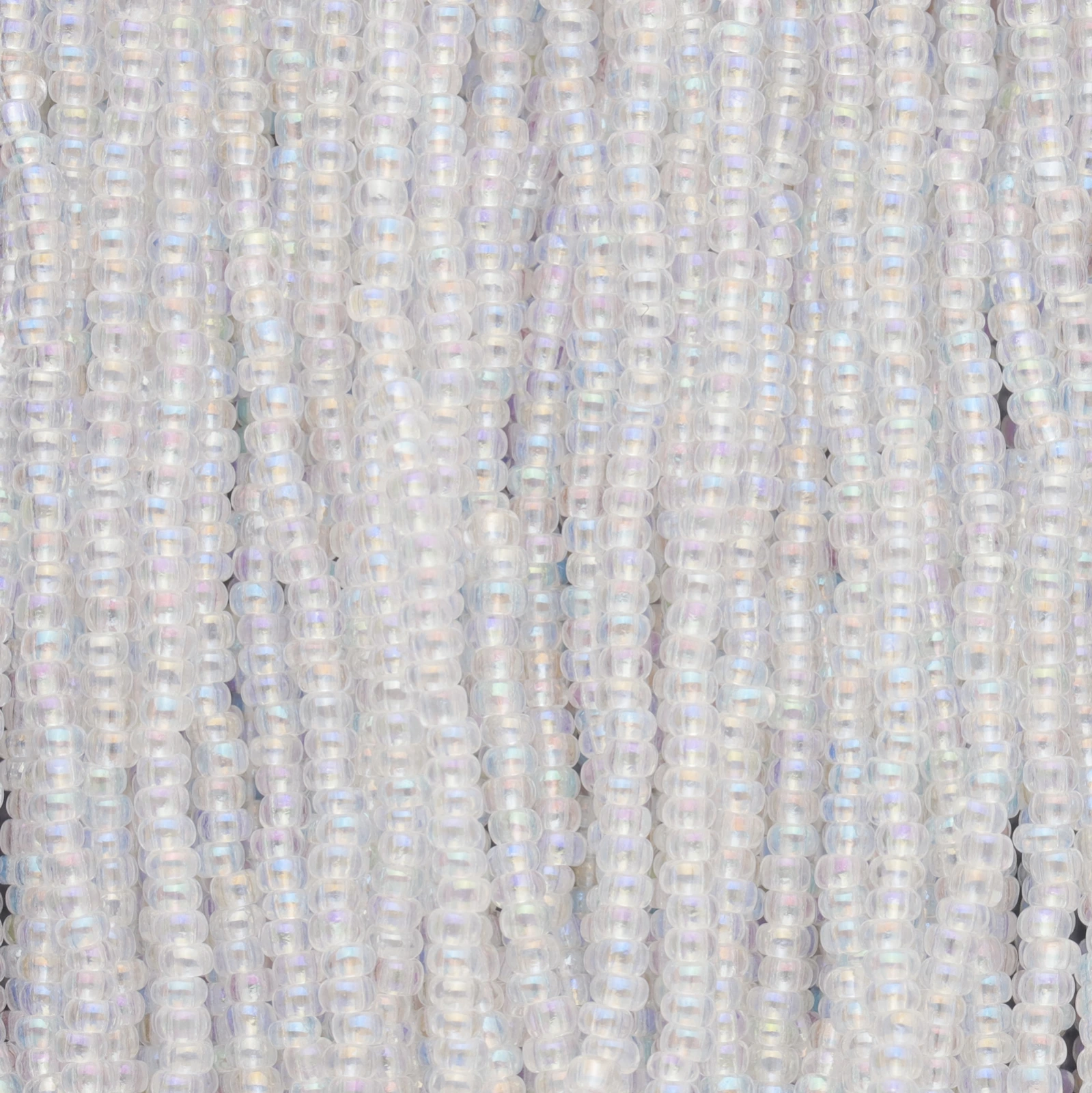 Czech Seed Beads, 11/0 - Transparent Rainbow Crystal (strung)