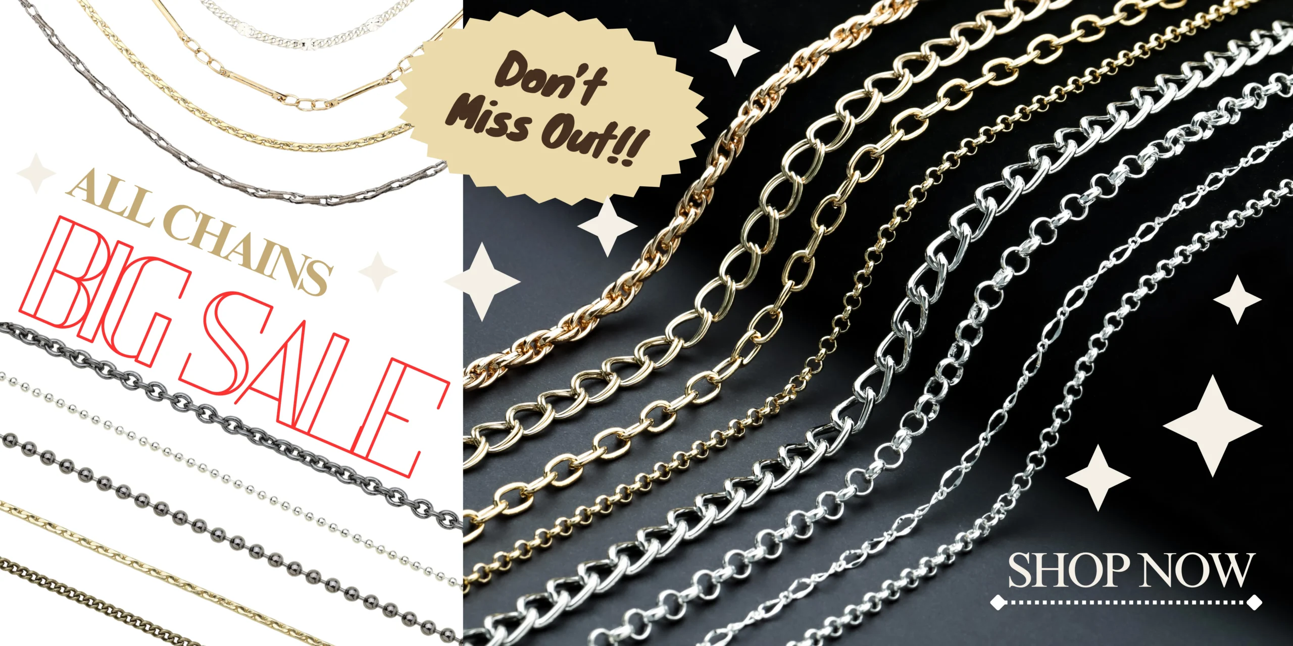 chains sale banner