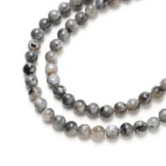 Bead, Black Labradorite, 4mm Round. Sold per 16-inch strand.