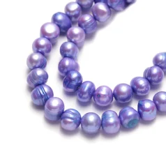 Bead, Pearl Cultured Freshwater, Blue/Purple, 9-10mm Potato Shape