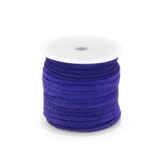 Leather Suede Lace 3mm Flat - Royal