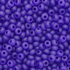 Czech Seed Beads, 6/0 - Transparent Matt Cobalt (loose)