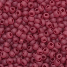 Czech Seed Beads, 6/0 - Transparent Matt Red (loose)