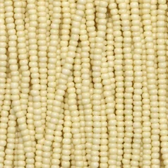 Czech Seed Beads, 11/0 - Solgel Chalk Yellow (strung)
