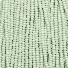Czech Seed Beads, 11/0 - Solgel Chalk Green 2 (strung)