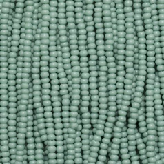 Czech Seed Beads, 11/0 - Solgel Chalk Green (strung)