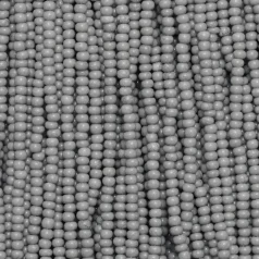Czech Seed Beads, 11/0 - Solgel Chalk Grey (strung)