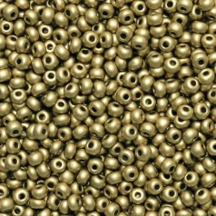 Czech Seed Beads, 6/0 - Metallic Brass (loose)