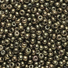 Czech Seed Beads, 6/0 - Opaque Color Lustre Dark Olive Green (loose)