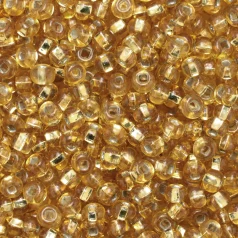 Czech Seed Beads, 6/0 - Silverlined Dark Gold (topaz) (loose)