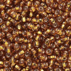 Czech Seed Beads, 6/0 - Silverlined Brown (loose)