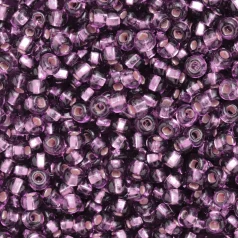 Czech Seed Beads, 6/0 - Silverlined Light Amethyst (loose)
