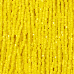 Czech Seed Beads, 12/0, 3-Cut - Silverlined Light Yellow (strung)