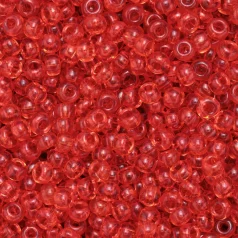 Czech Seed Beads, 6/0 - Transparent Light Red (loose)