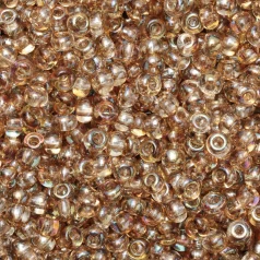 Czech Seed Beads, 6/0 - Transparent Coated Sides Topaz (loose)