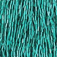Preciosa Czech Bugle Beads size 2  - Silverlined Teal (strung)