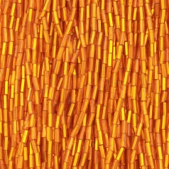 Preciosa Czech Bugle Beads size 2  - Silverlined Light Orange (strung)