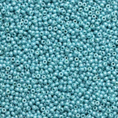 Czech Seed Beads, 10/0 – Opaque Luster Medium Turquoise (loose)