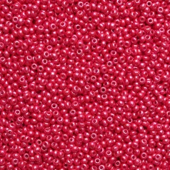 Czech Seed Beads, 10/0 – Opaque Luster Red (loose)