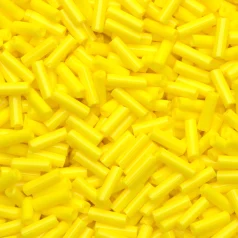 Preciosa Czech Bugles Beads size 3 –Opaque Light Yellow (loose)