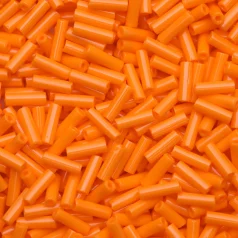Preciosa Czech Bugles Beads size 3 –Opaque medium orange (loose)