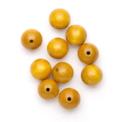Preciosa Wood Beads 20mm Round  Mustang Lacquered （Holesize 3mm）