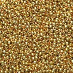 Czech Seed Beads, 8/0 - Metallic Gold Iris (loose)