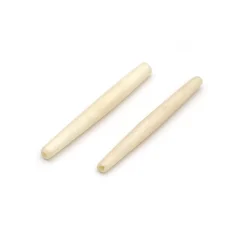 2" Hand Carved Bone Pipe (approx 6.5x48mm, hole size: 3mm), Tea Dyed