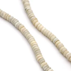 Flat Rondelle Bone Beads ( 7 inch Strands)