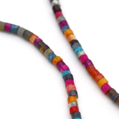 Multi Colour Rondell Bone Beads ( 7 inch Strands)
