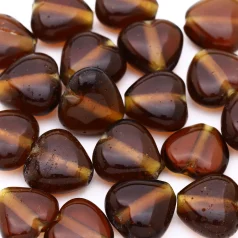 13mm Heart Transparent - Topaz