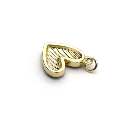 Alternative view of Heart Pendant 14K Gold Plating White