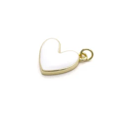 Heart Pendant 14K Gold Plating White