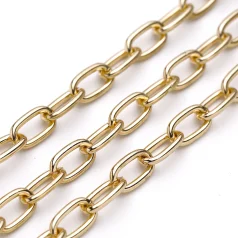 9.5x6.8mm  Oval link-Gold