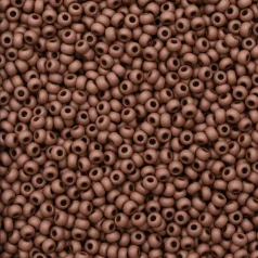 Czech Seed Beads, 10/0 - Opaque Brown Matt (loose)