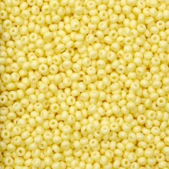 Czech Seed Beads, 10/0 - Solgel Chalk Lemon Yellow (loose)