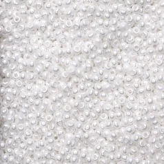 Czech Seed Beads, 10/0 – Opaque Luster White (loose)