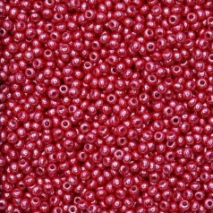 Czech Seed Beads, 10/0 – Opaque Luster Dark Red (loose)