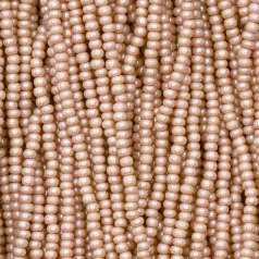 Czech Seed Beads, 11/0 - Opaque Luster Rose Terra (strung)