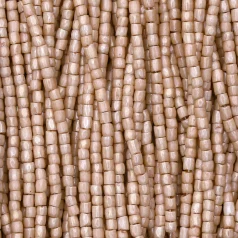 Czech Seed Beads, 9/0, 3-Cut - Opaque Luster Rose Terra (strung)
