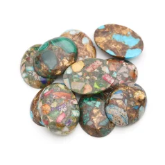 Alternative view of Reconstructed Impression Jasper Cabochon, 30x40mm * Assorted Colors
