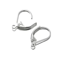 Earring Lever Back 14mm Open Loop – .999 Silver Plated Nickel Free